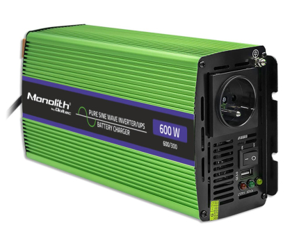 Przetwornica samochodowa Qoltec Przetwornica UPS 300W/600W 12V 230V